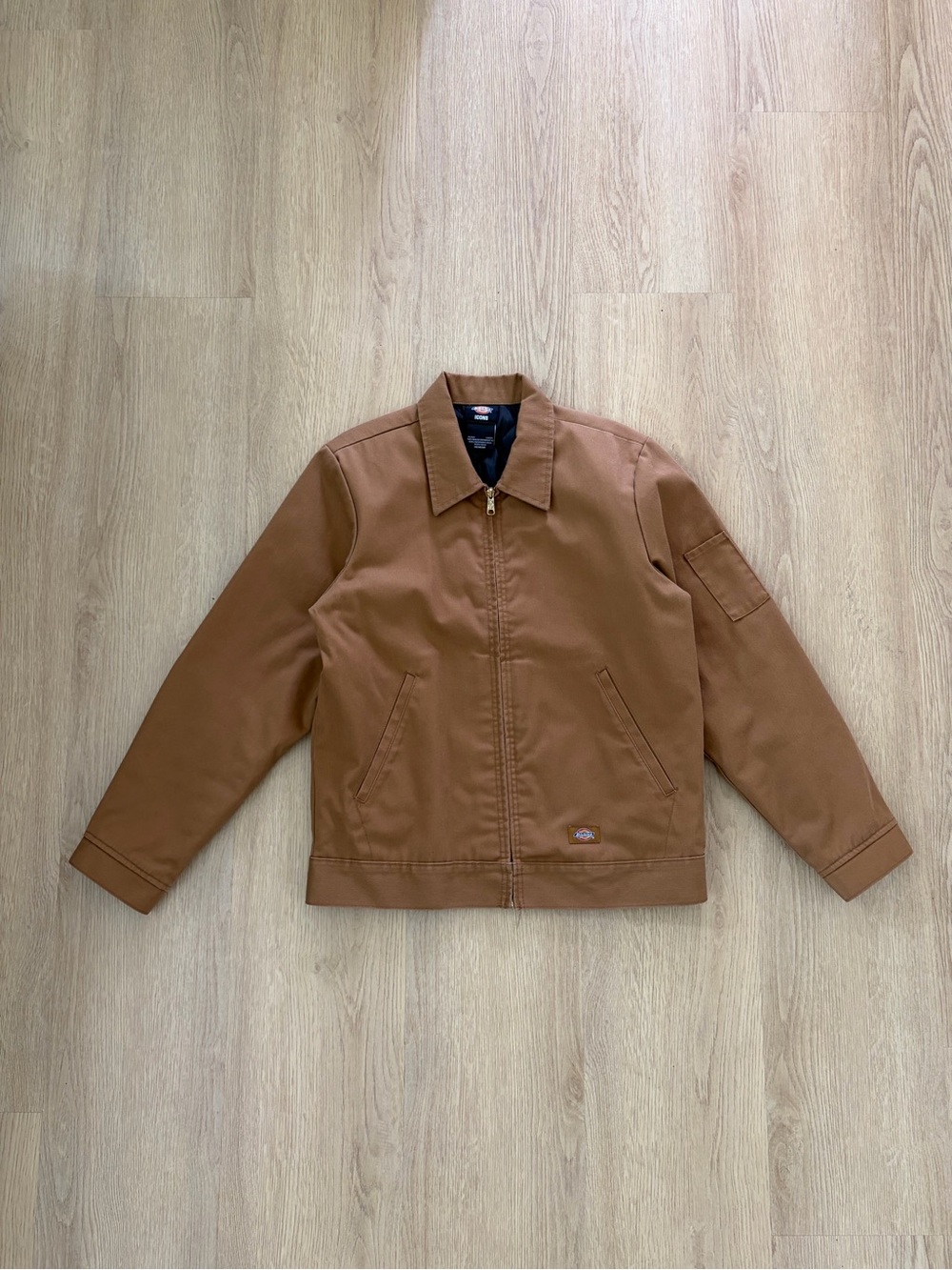 Dickies Eisenhower Men's Brown Workwear Zip Jacket - Cognac